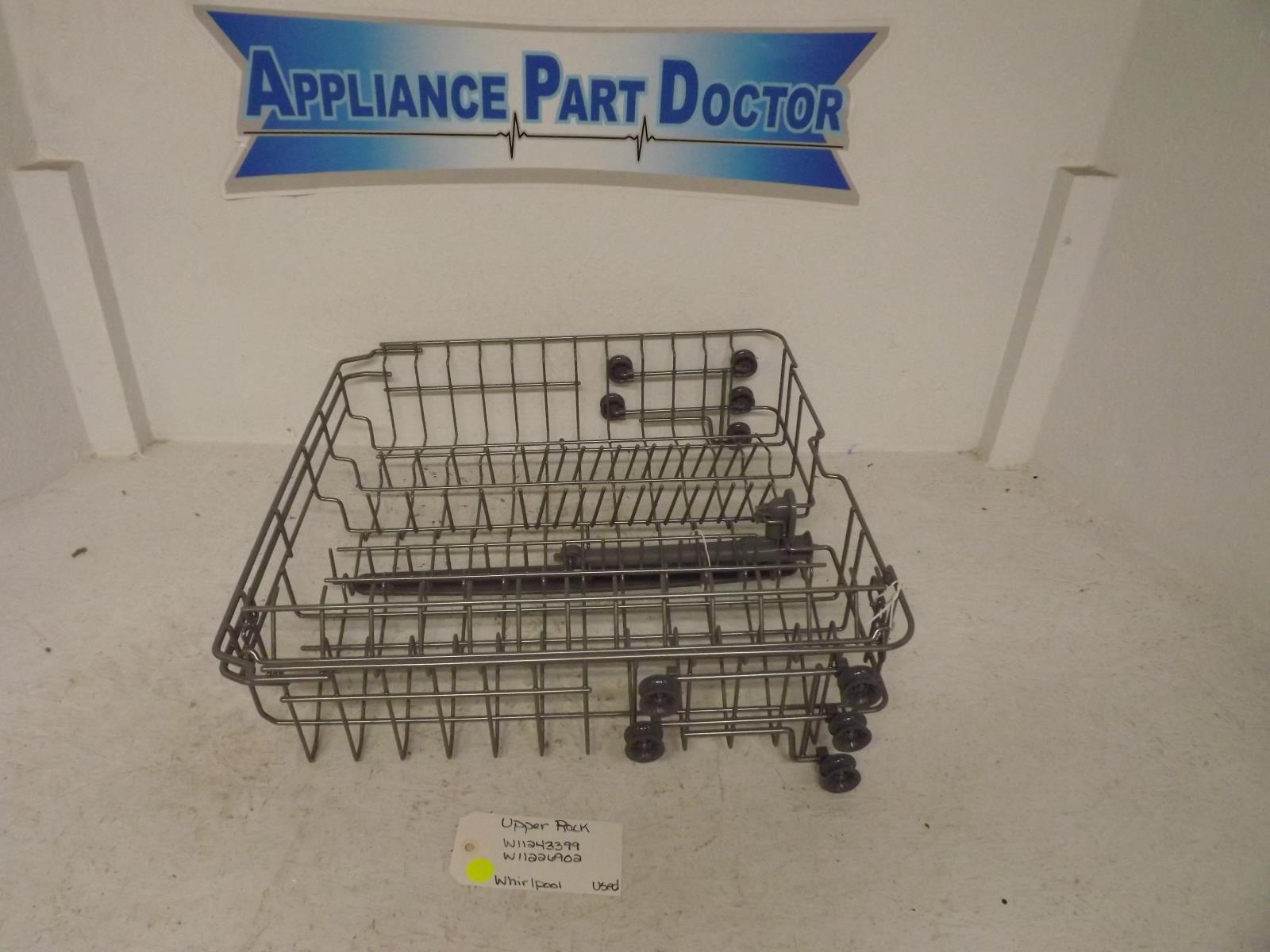 Whirlpool Dishwasher W11243399 W11226902 Upper Rack Used Whirlpool Dishwasher W11243399 W11226902 Upper Rack Used